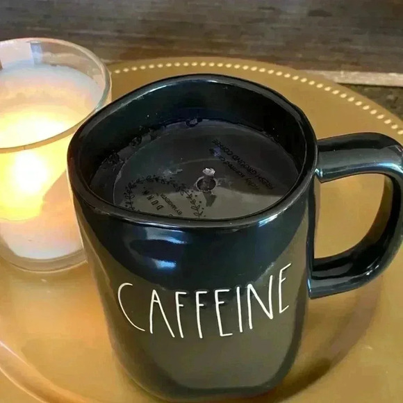 Coffee SCENTED Candle - FRESH GROUND COFFEE - IN Rae Dunn CAFFEINE Mug/Cup - NEW - Picture 1 of 9